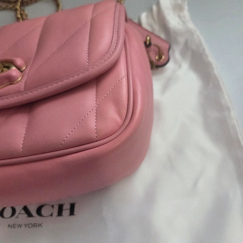 Coach Madison 18 Pink Quilted Convertible Shoulder Bag - Picture 3 of 11